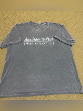 Aggie Sisters for Christ 2017 Retreat Comfort Colors Green T-Shirt XL
